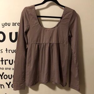 Long sleeve, empire waist shirt